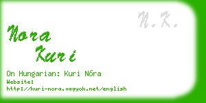 nora kuri business card